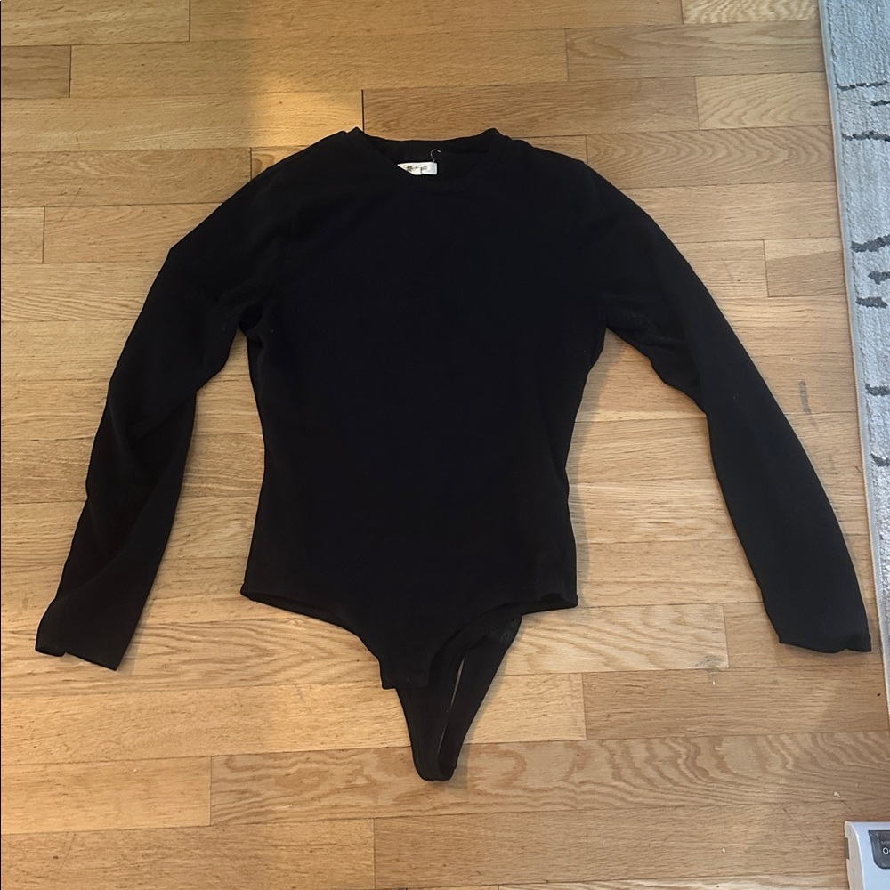Madewell Classic Black Long Sleeve Bodysuit